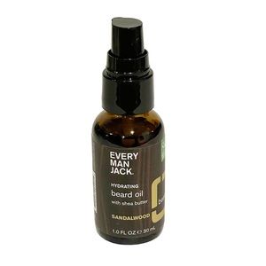 Every Man Jack Beard Oil Hydrating Sandalwood Scent Shea‎ Butter 1 Fl Ounce